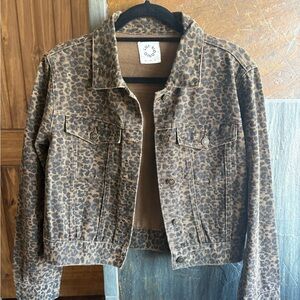 Leopard Print Denim Jacket